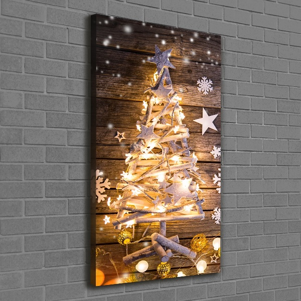 Quadro foto su tela verticale Albero di Natale luminoso