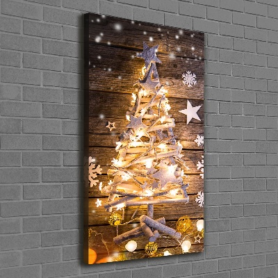 Quadro foto su tela verticale Albero di Natale luminoso