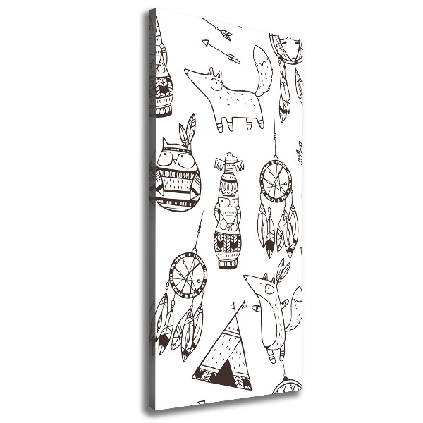 Quadro su tela canvas verticale Origini indiane