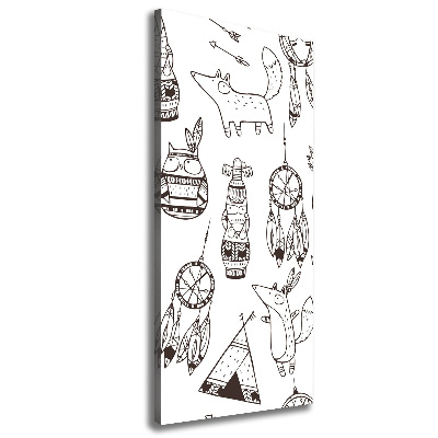 Quadro su tela canvas verticale Origini indiane