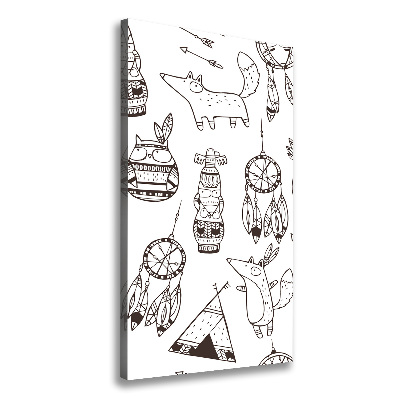 Quadro su tela canvas verticale Origini indiane