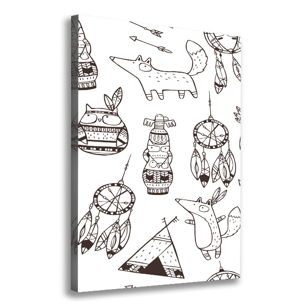 Quadro su tela canvas verticale Origini indiane