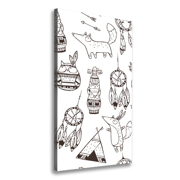 Quadro su tela canvas verticale Origini indiane