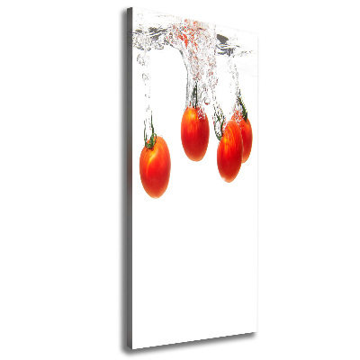 Quadro foto su tela verticale Pomodori sott'acqua