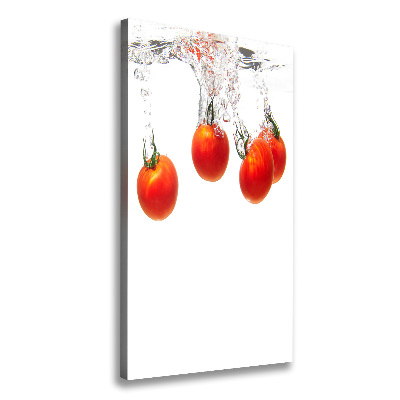 Quadro foto su tela verticale Pomodori sott'acqua