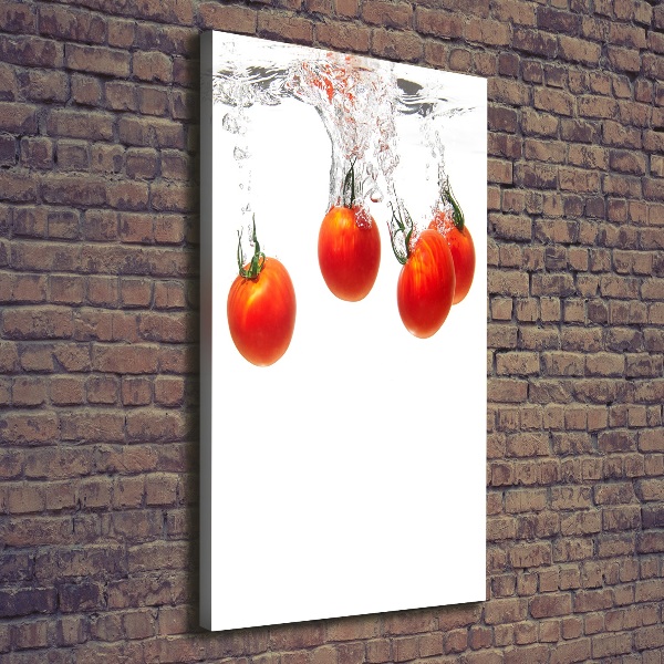 Quadro foto su tela verticale Pomodori sott'acqua