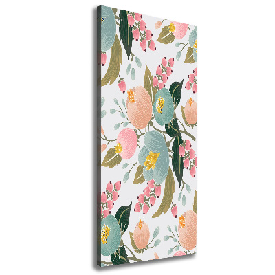 Quadro foto su tela verticale Fiori primaverili