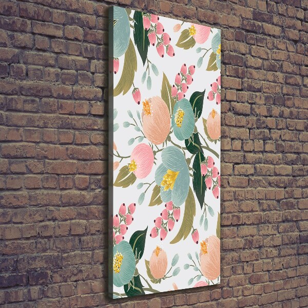 Quadro foto su tela verticale Fiori primaverili