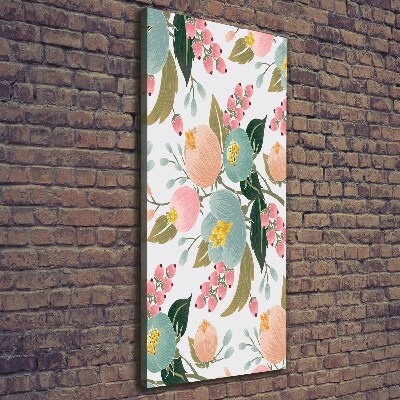 Quadro foto su tela verticale Fiori primaverili