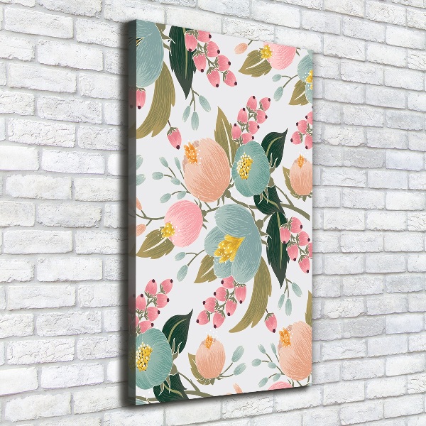 Quadro foto su tela verticale Fiori primaverili