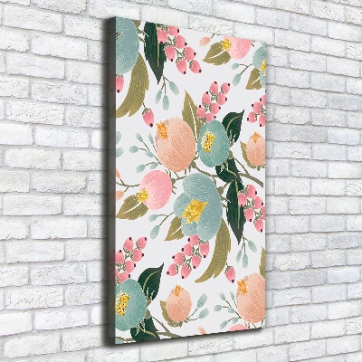 Quadro foto su tela verticale Fiori primaverili