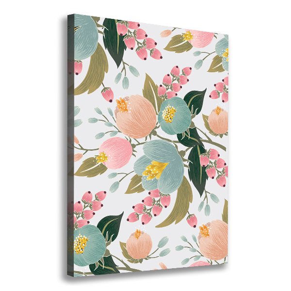 Quadro foto su tela verticale Fiori primaverili