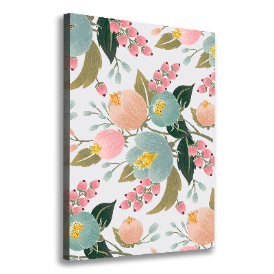 Quadro foto su tela verticale Fiori primaverili