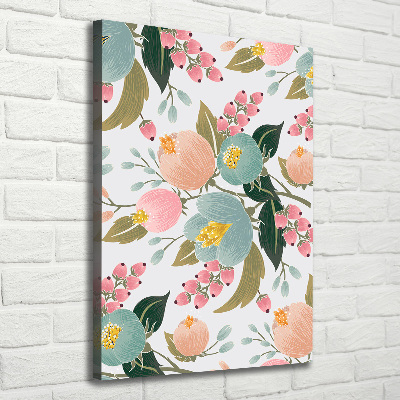 Quadro foto su tela verticale Fiori primaverili