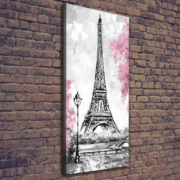 Stampa quadro su tela verticale Torre Eiffel Parigi
