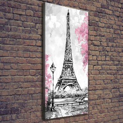 Stampa quadro su tela verticale Torre Eiffel Parigi