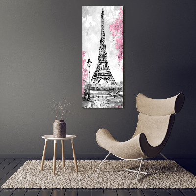 Stampa quadro su tela verticale Torre Eiffel Parigi