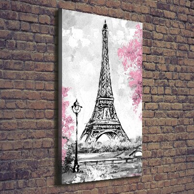 Stampa quadro su tela verticale Torre Eiffel Parigi