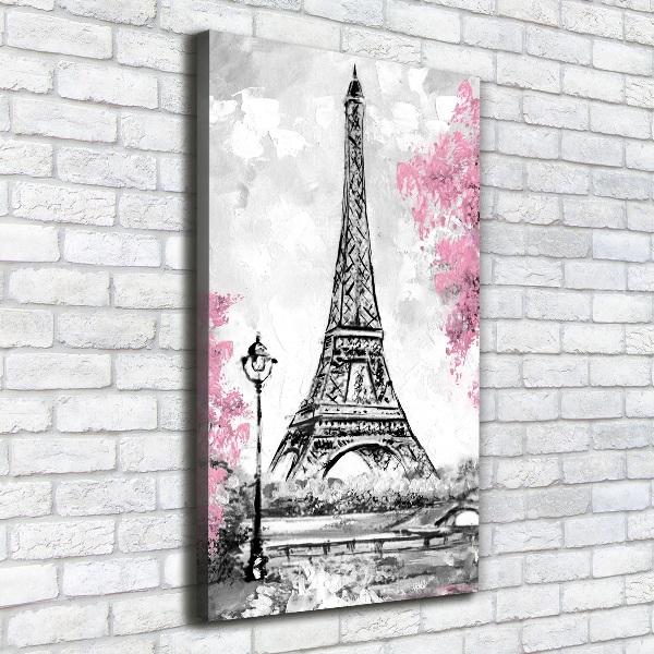 Stampa quadro su tela verticale Torre Eiffel Parigi