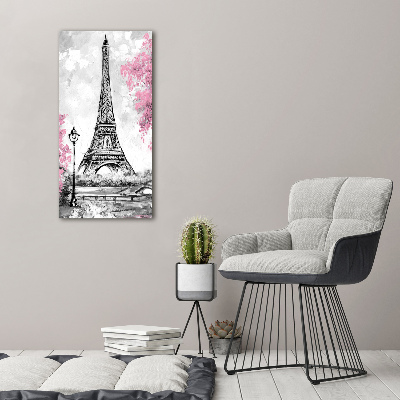 Stampa quadro su tela verticale Torre Eiffel Parigi
