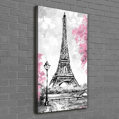 Stampa quadro su tela verticale Torre Eiffel Parigi