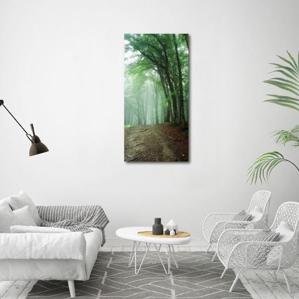 Quadro su tela canvas verticale Nebbia nella foresta
