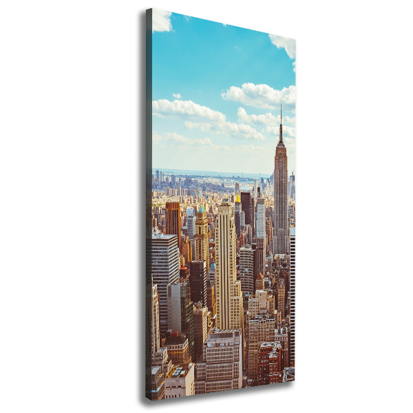 Stampa quadro su tela verticale Vista a volo d'uccello di New York