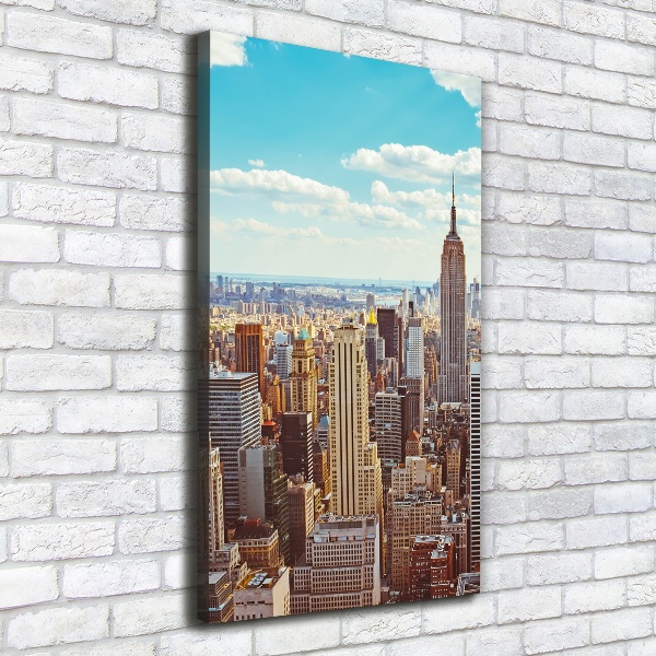Stampa quadro su tela verticale Vista a volo d'uccello di New York