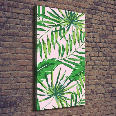 Quadro su tela canvas verticale Foglie tropicali
