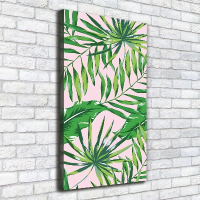 Quadro su tela canvas verticale Foglie tropicali