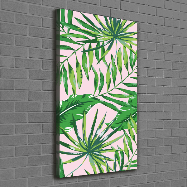 Quadro su tela canvas verticale Foglie tropicali