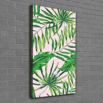 Quadro su tela canvas verticale Foglie tropicali