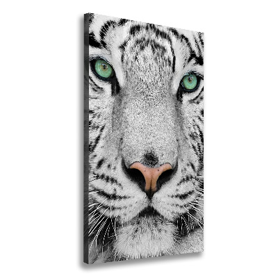 Quadro su tela canvas verticale Tigre bianca