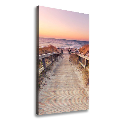 Quadro foto su tela verticale Sentiero per la spiaggia