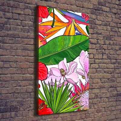 Stampa quadro su tela verticale Modello hawaiano