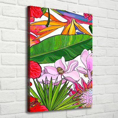 Stampa quadro su tela verticale Modello hawaiano