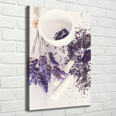 Stampa quadro su tela verticale Infuso di lavanda