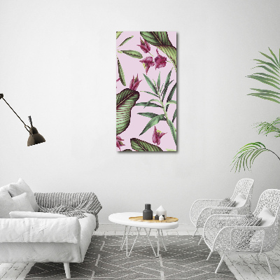 Quadro foto su tela verticale Modello hawaiano