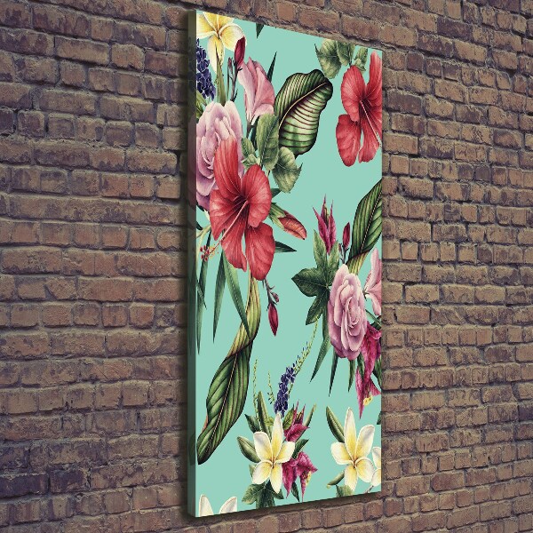 Quadro su tela canvas verticale Modello hawaiano