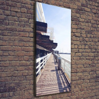 Quadro su tela canvas verticale Molo di Sopot