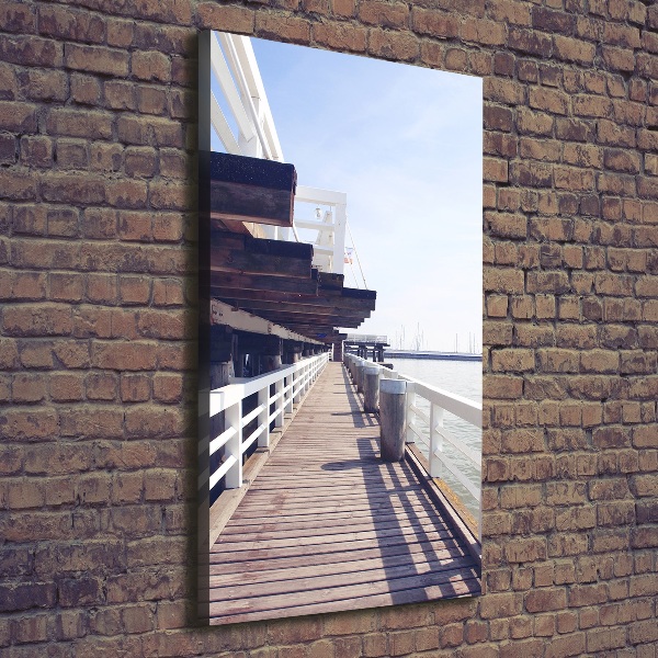 Quadro su tela canvas verticale Molo di Sopot