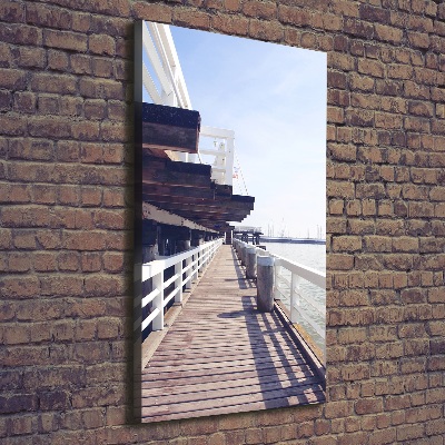 Quadro su tela canvas verticale Molo di Sopot