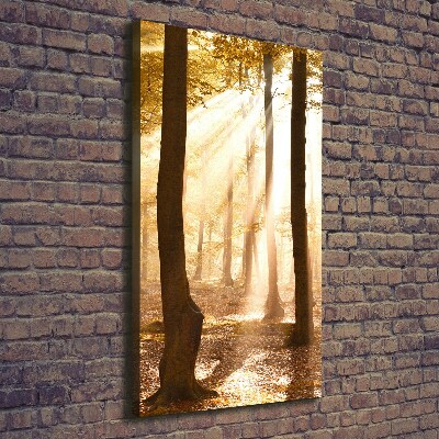 Stampa quadro su tela verticale Foresta in autunno