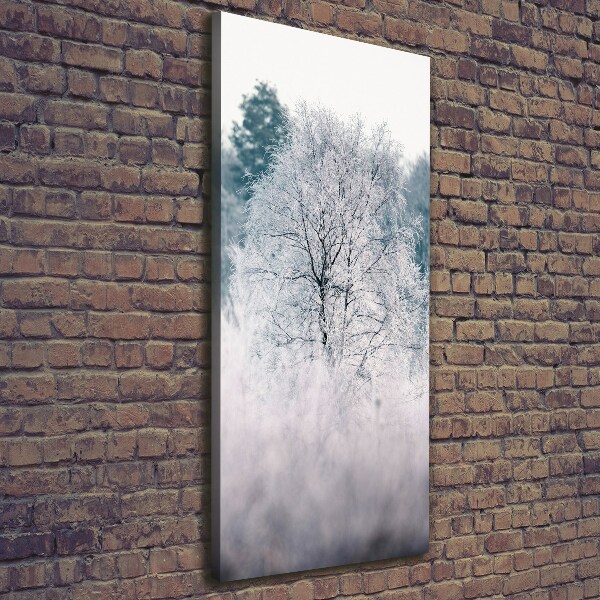 Quadro su tela canvas verticale Foresta in inverno