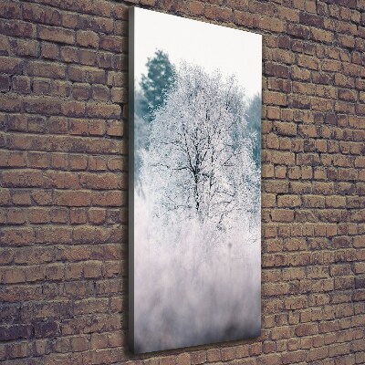 Quadro su tela canvas verticale Foresta in inverno