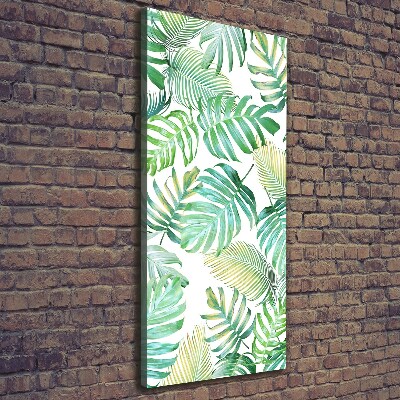 Quadro su tela canvas verticale Foglie tropicali