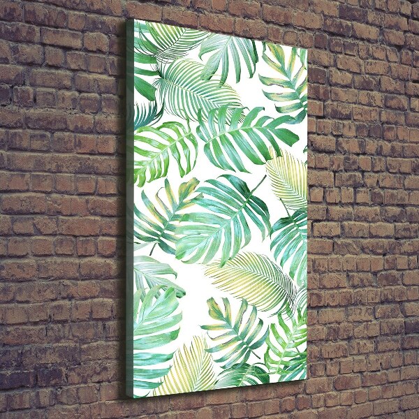 Quadro su tela canvas verticale Foglie tropicali