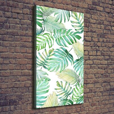 Quadro su tela canvas verticale Foglie tropicali