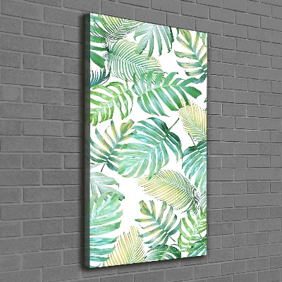 Quadro su tela canvas verticale Foglie tropicali