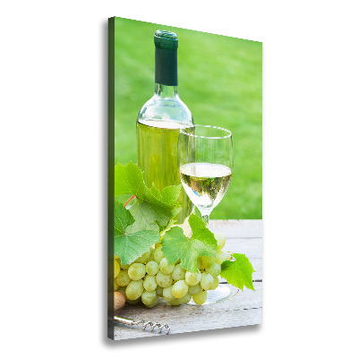 Quadro su tela canvas verticale Uva e vino